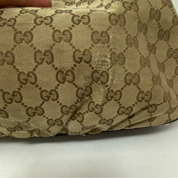 Gucci Biba Studded GG Canvas Hobo Shoulder Bag - Picture 2 of 9